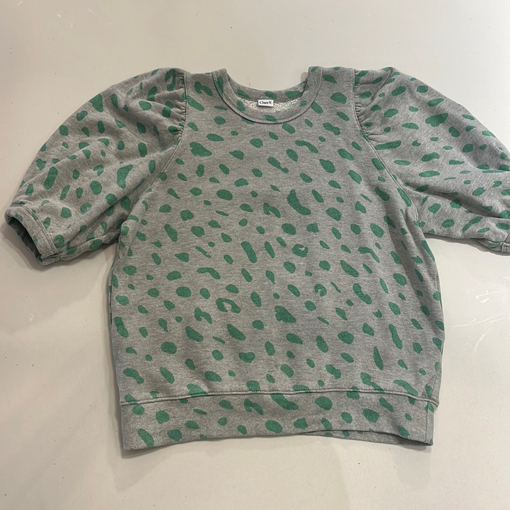 Clare V Puff Sleeve Sweathshirt